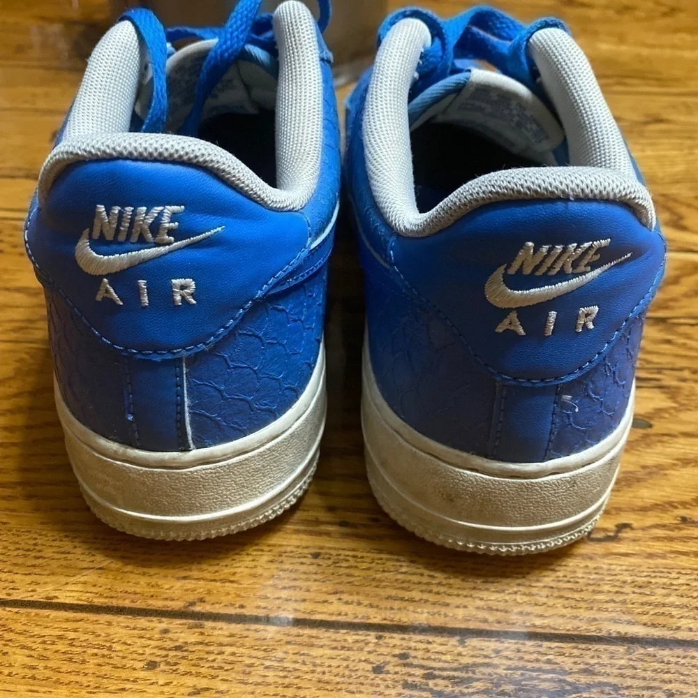 Nike Air Force 1 Big Kids 7.5Y Crocodile Croc Blue